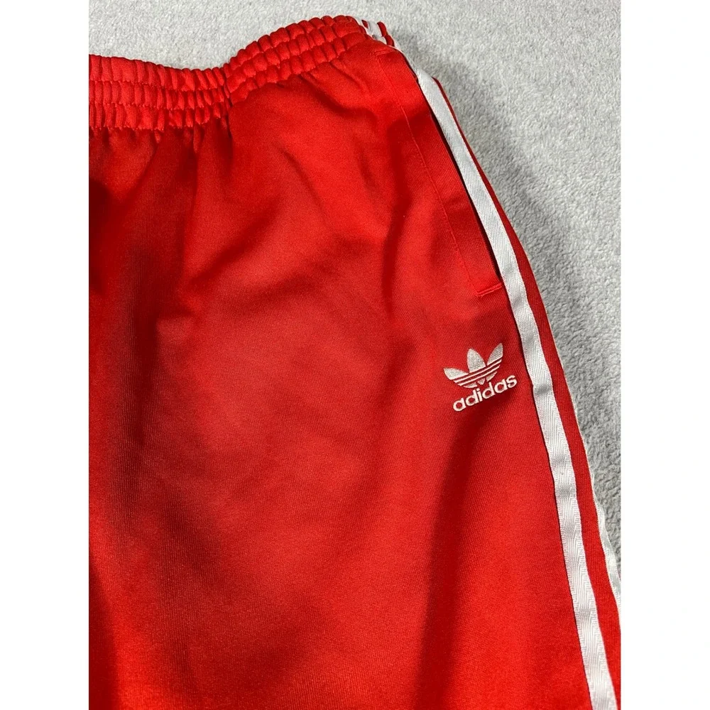 Adidas Originals Superstar Track Pants Mens 2XL Red White 3-Stripe Jogger FM3808